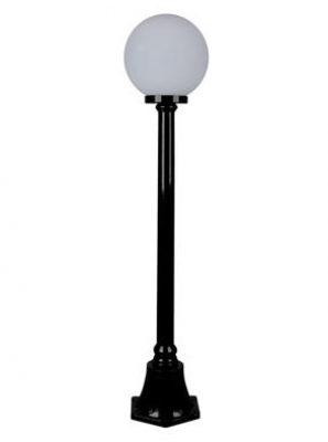 SIENA 1LT 1.2M 250MM OPAL POSTLIGHT BLACK